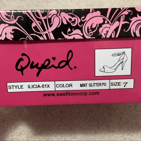 Qupid Mint Glitter Stiletto Heels - Picture 12 of 12